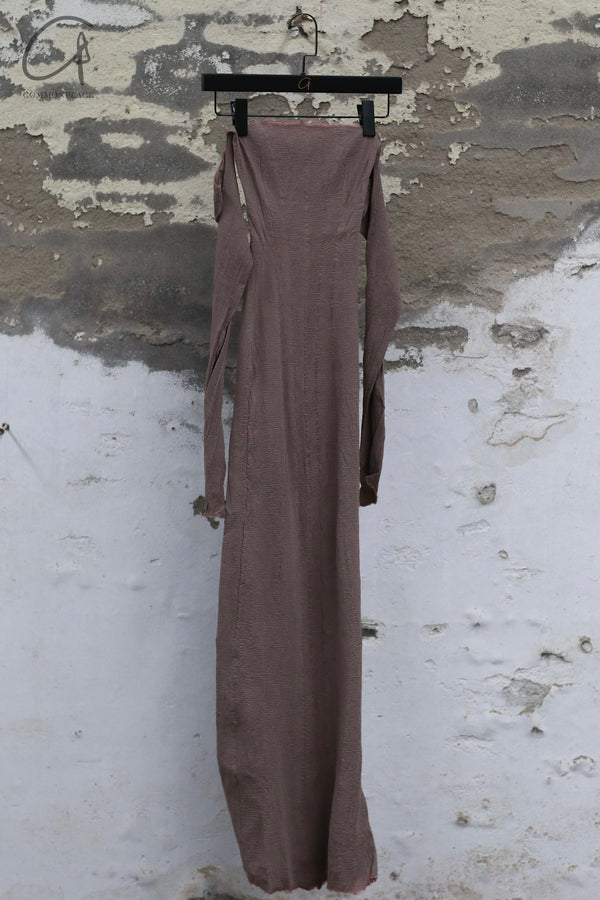 Marc Le Bihan 21915 Silk Shrinkage Stretch One-Piece Dress Collection French High-Level Handmade MLB-21943-BOIS DE ROSE PMLB4